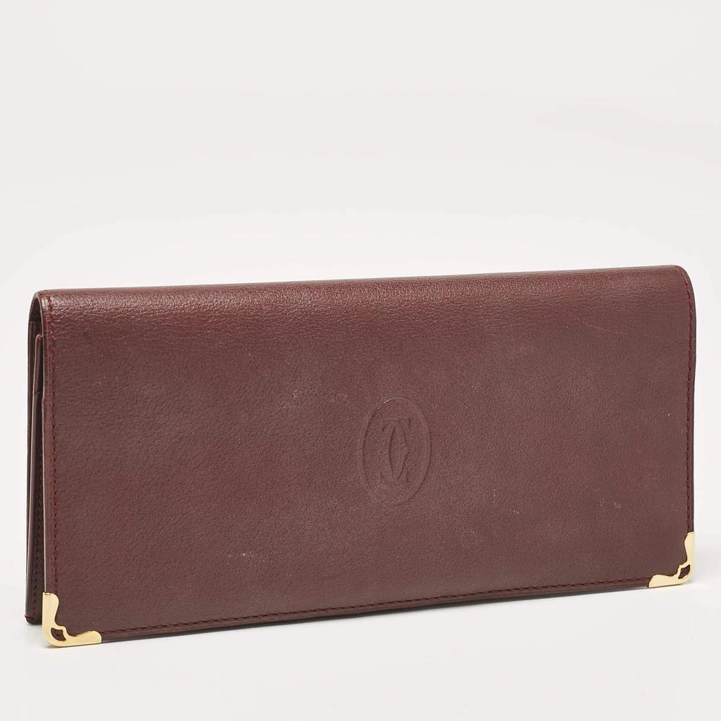 Cartier Cartier Burgundy Leather Must de Cartier Long Bifold Wallet 3