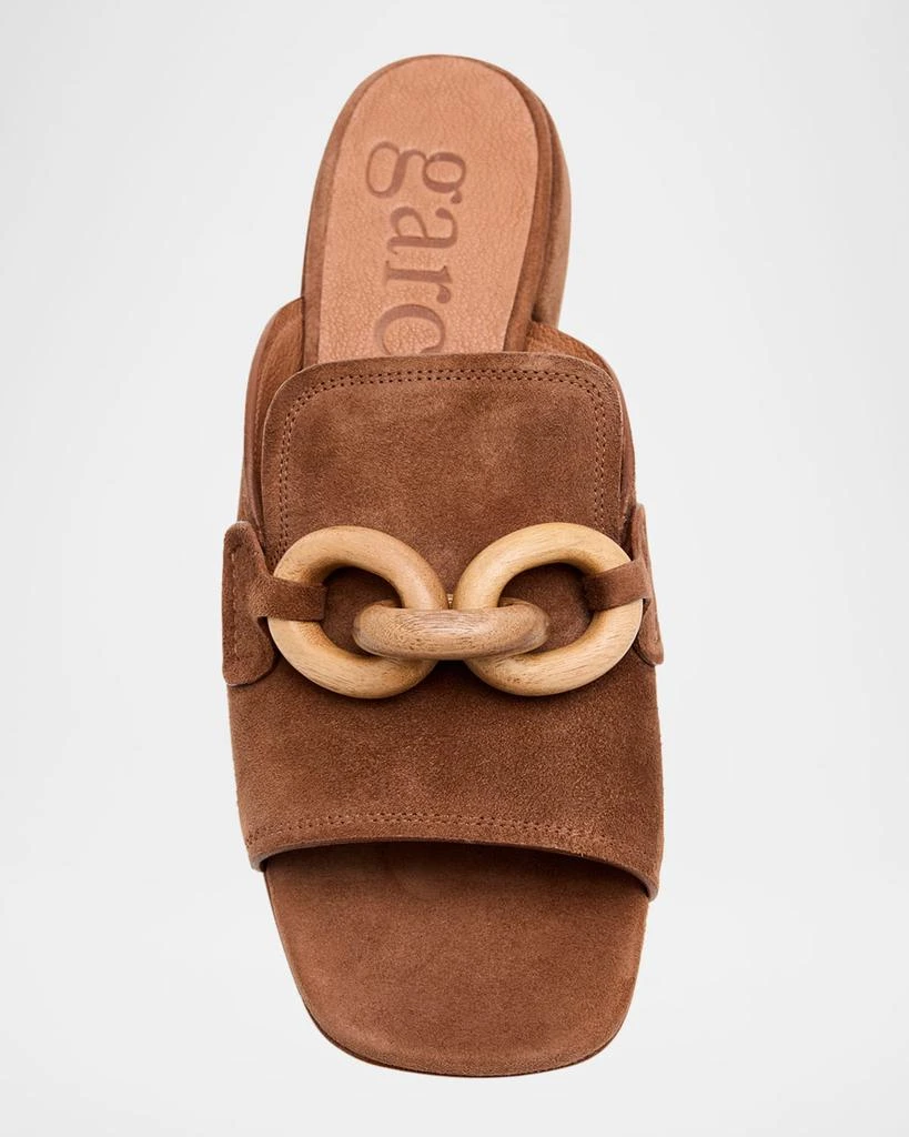 Pedro Garcia Enna Suede Chain Loafer Mules 6