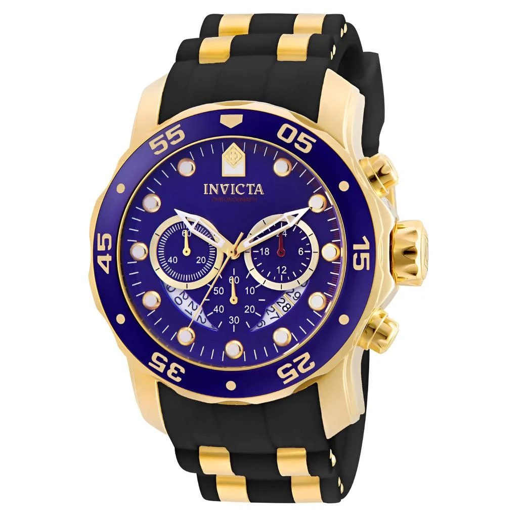 Invicta Invicta 6983 Men's Steel & Polyurethane Band Quartz Pro Diver Chrono Blue Dial Date Watch 1