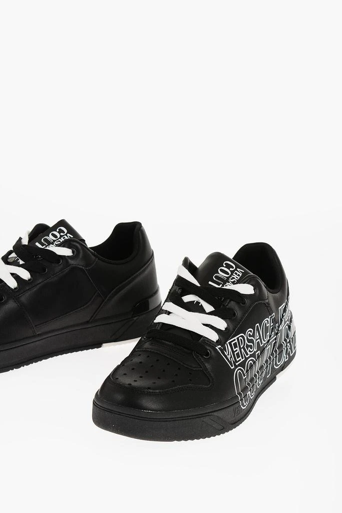Versace JEANS COUTURE Leather STARLIGHT Low Top Sneakers with Printe 1