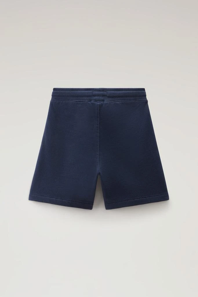 Woolrich Boys' Pure Cotton Fleece Shorts with Drawstring - Boys - Green 2