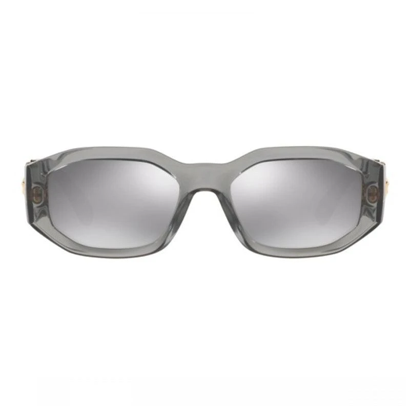Versace Versace Sunglasses Oval Full Rim, Grey Frame and Light Grey Mirror Silver Lens VE4361311/6G 2