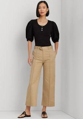Ralph Lauren Ralph Lauren Stretch Cotton Puff Sleeve Henley T Shirt 4