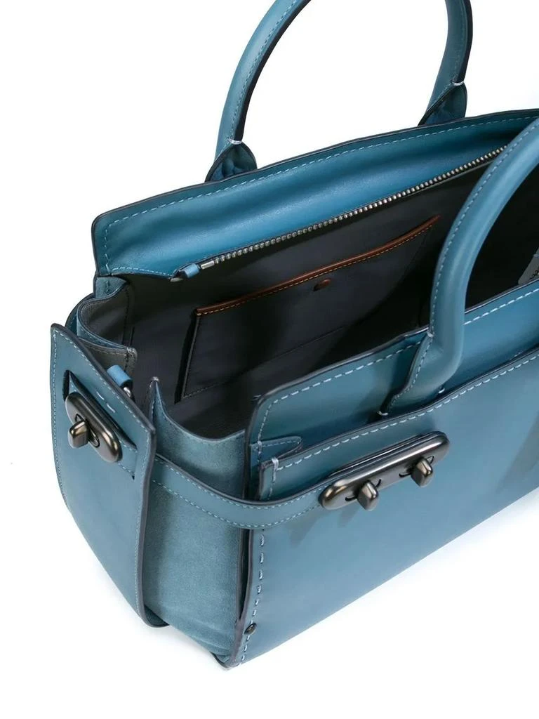 Coach MIXED LEATHER DOUBLE SWAGGER SATCHEL 5