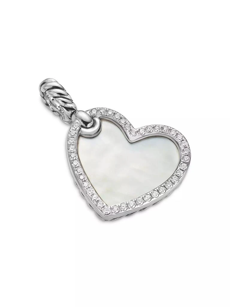 David Yurman Heart Amulet With Gemstone & Pavé Diamonds 4