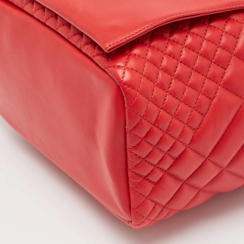 Versace Versace Red Quilted Leather Medusa Tribute Drawstring Backpack 13