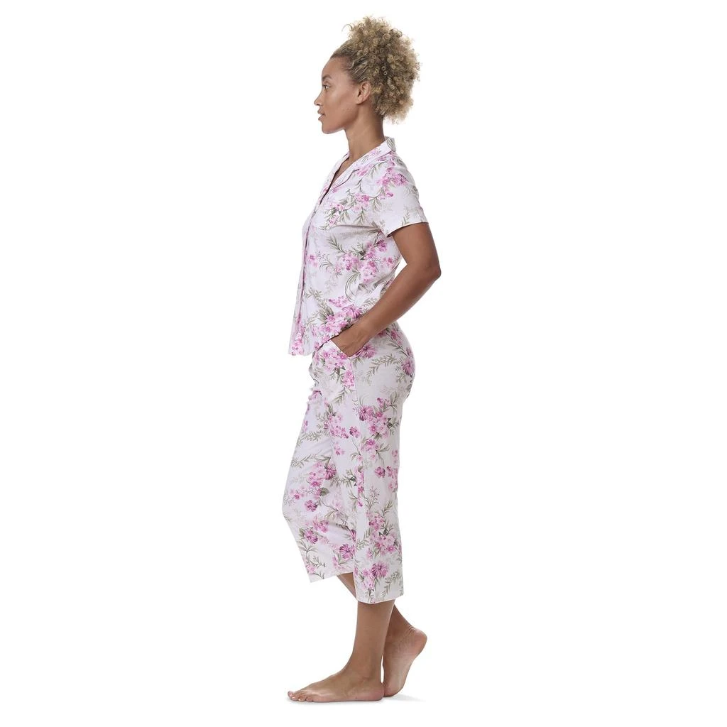 Karen Neuburger Petite Short Sleeve Girlfriend Capri PJ Set 2