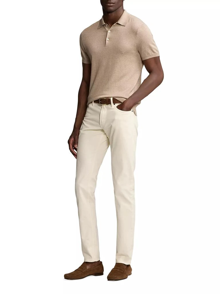 Ralph Lauren Striped Silk-Cotton Polo Shirt 2