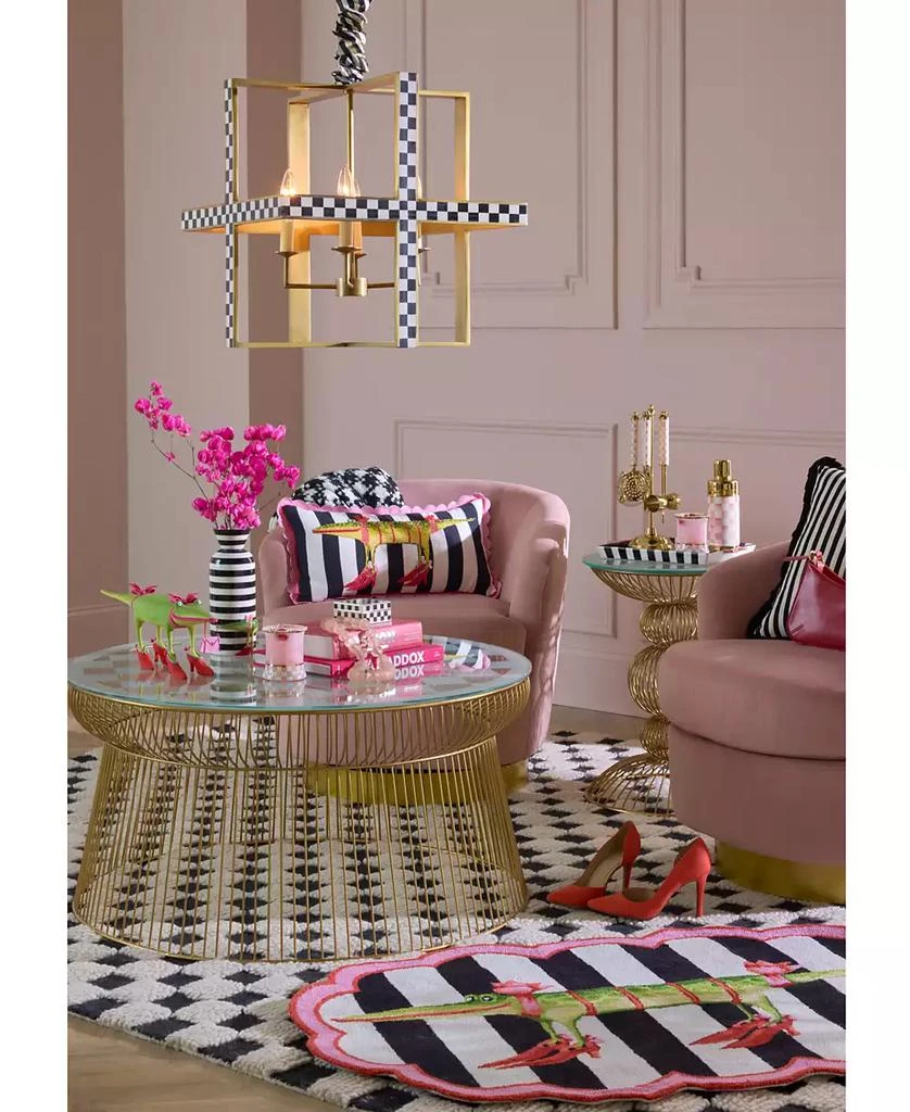 MacKenzie-Childs Patience Brewster Gloria Alligator 4' Scalloped Rug 2