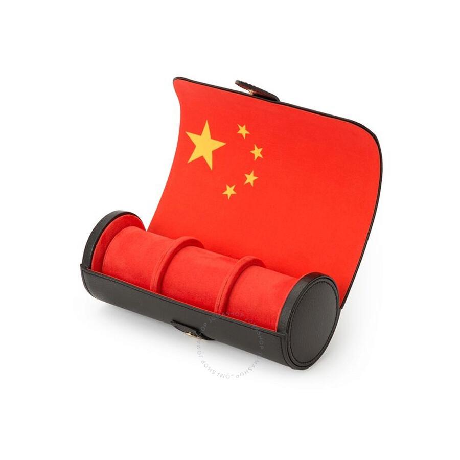 Wolf Navigator Chinese Flag Triple Watch Roll 470204