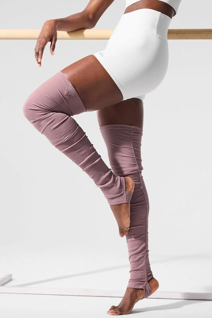 Alo Goddess Leg Warmers - Smoky Quartz Heather 2