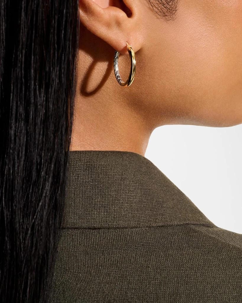 John Hardy Sterling Silver and 14K JH Essential Hoop Earrings, 22mm 2