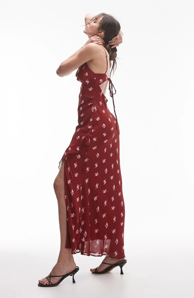 Topshop Floral Ruffle Draped Maxi Dress 3