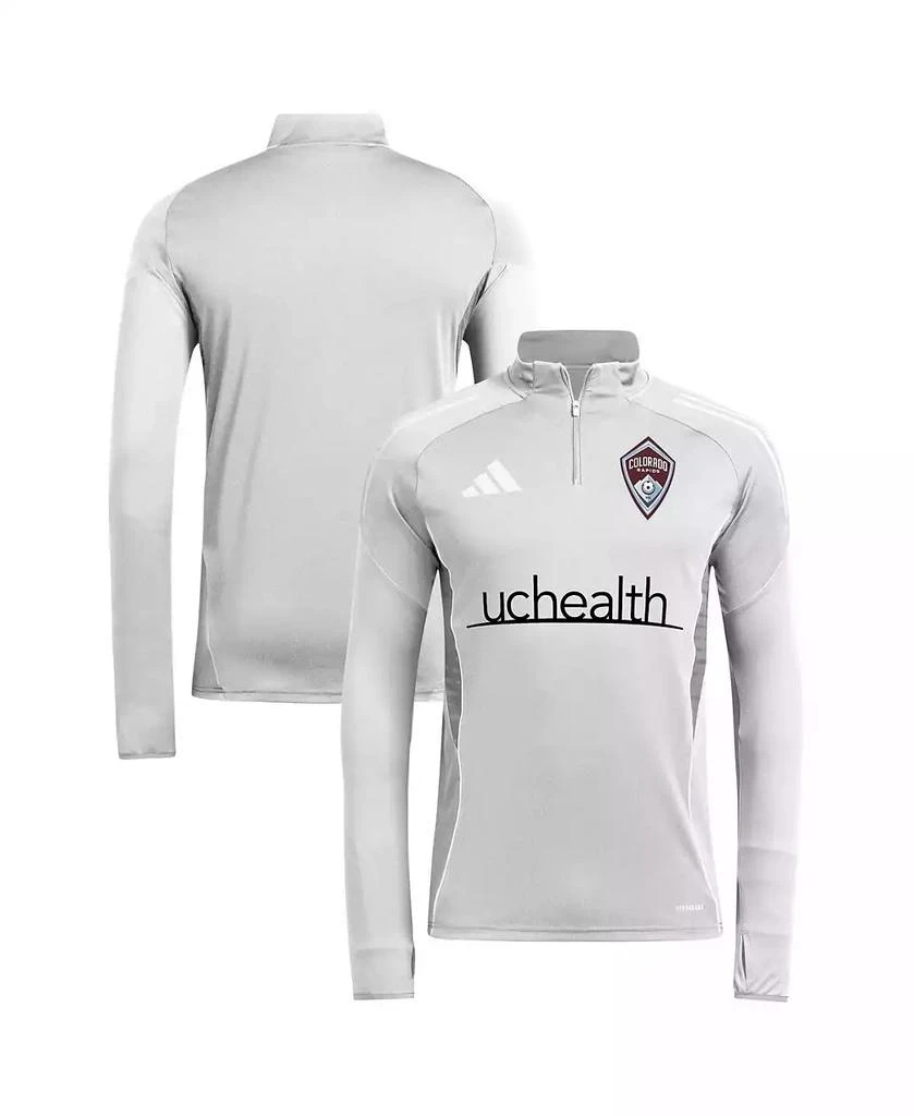 Adidas Men's Silver Colorado Rapids 2025 Quarter-Zip Long Sleeve Training Sweatshirt 1