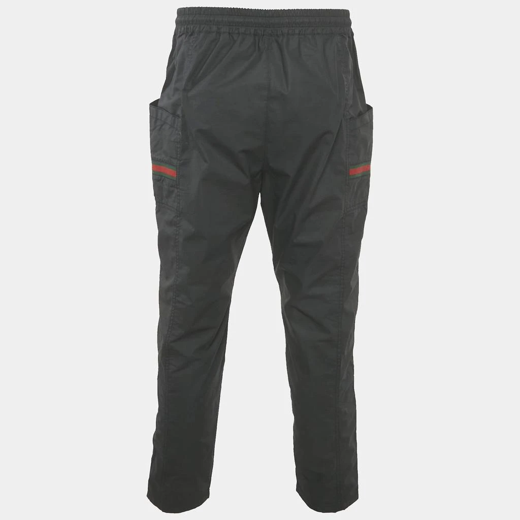 Gucci Gucci Black Web Trim Cotton Jogger Pants L 3