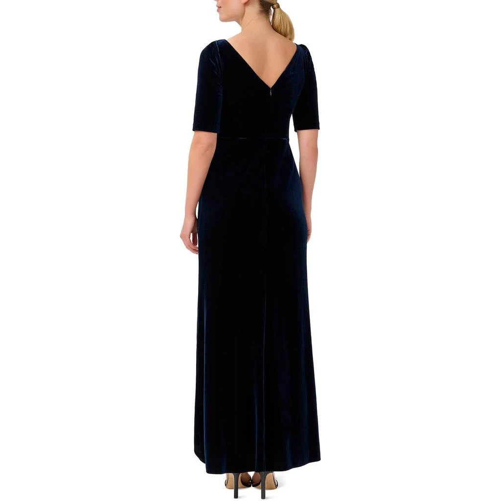 Adrianna Papell Plus Womens Velvet Maxi Evening Dress 2