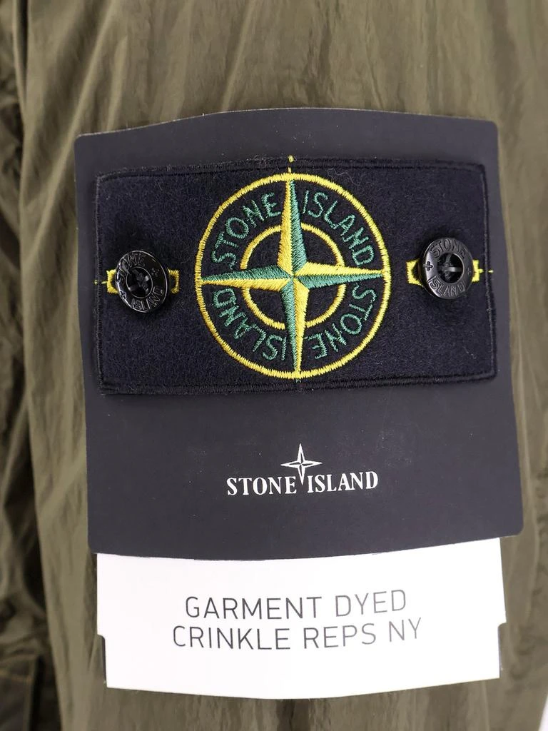 Shop Stone Island Compass-Badge High-Neck Jacket on Sale at