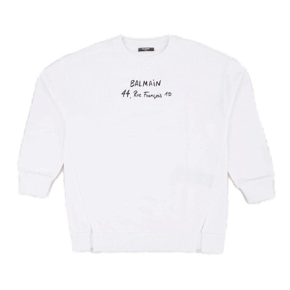 Balmain Balmain Kids Logo-Printed Long Sleeved Sweatshirt