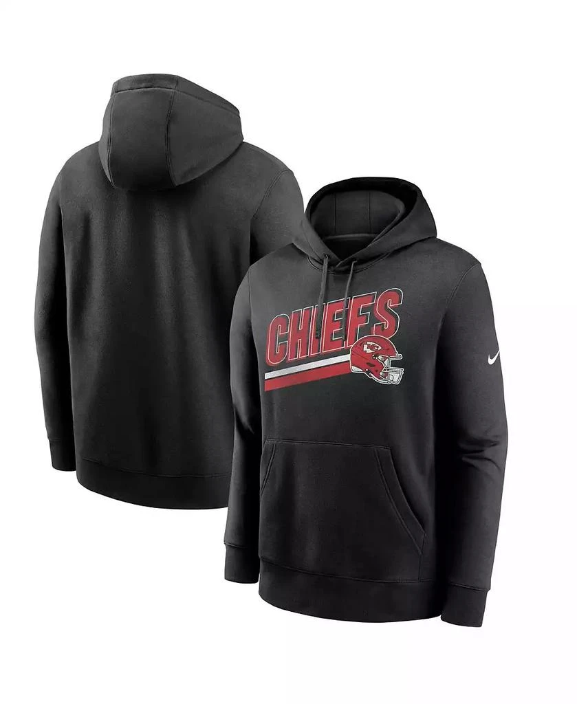 NIKE Men's Black Kansas City Chiefs Club Fleece Pullover Hoodie 1