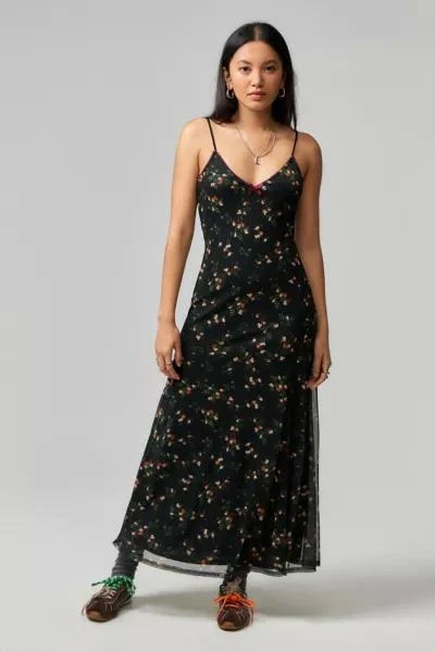 Urban Outfitters UO Floral Mesh Maxi Dress 1