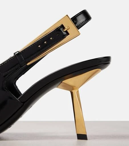 Yves Saint Laurent Lee 75 polished leather slingback pumps 6