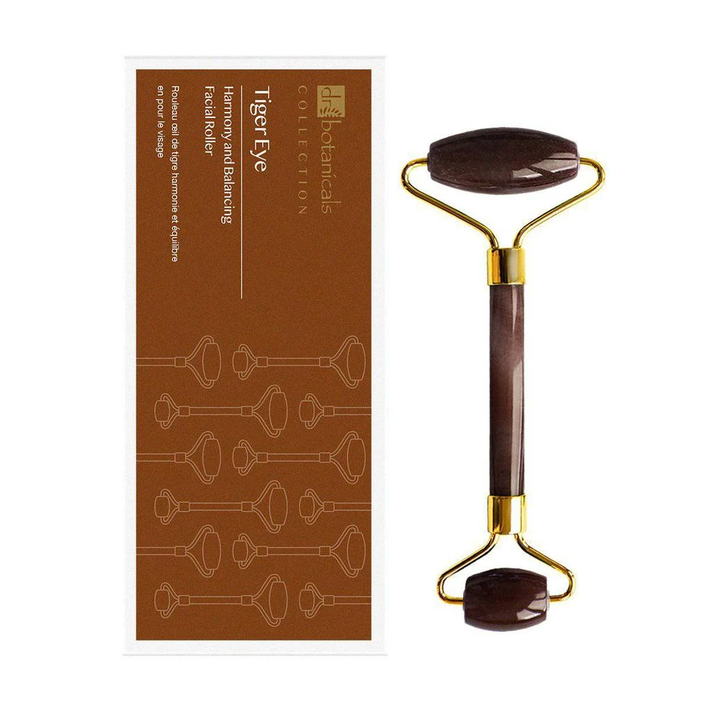 Dr. Botanicals Tiger Eye Harmony and Balancing Facial Roller (Gold Metal Handle) 2