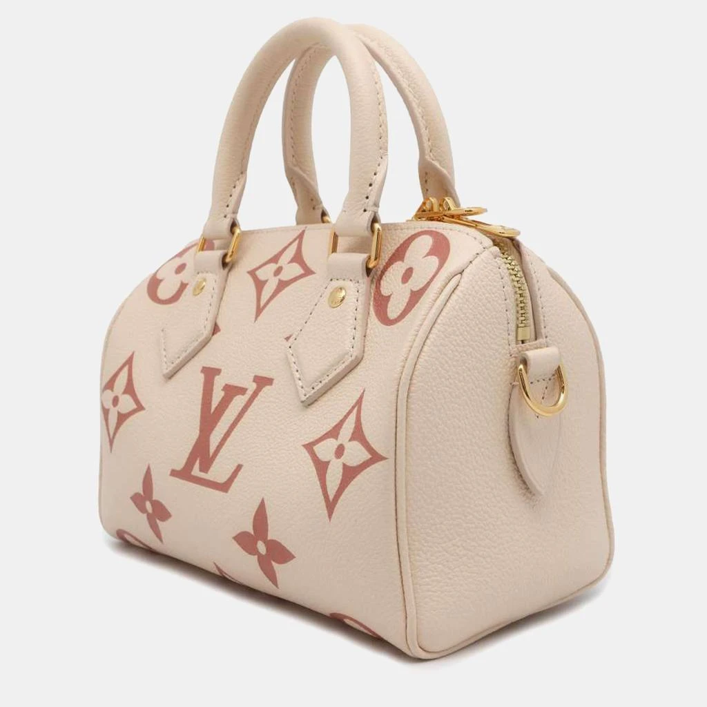 Louis Vuitton Louis Vuitton Cream/Pink Monogram Empreinte Leather Speedy Bandouliere 20 Bag 2