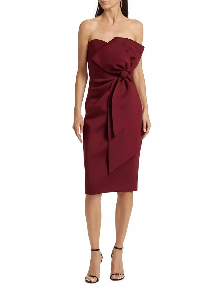 Badgley Mischka Bow-Detailed Strapless Cocktail Dress 3