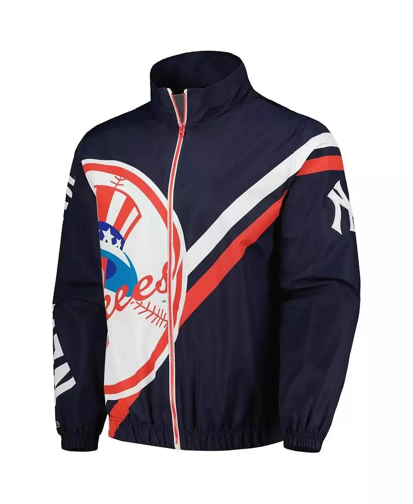 Mitchell & Ness Men's Navy New York Yankees Exploded Logo Warm Up Full-Zip Jacket 3