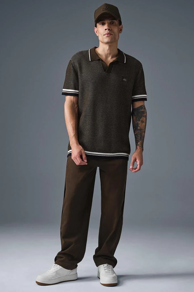 Alo Sports Club Sweater Knit Polo - Espresso 4