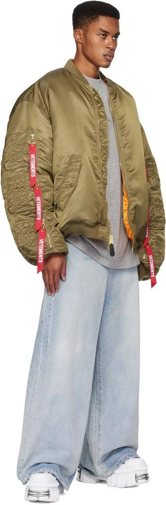 Vetements Khaki Alpha Industries Edition Cargo Reversible Bomber Jacket 5