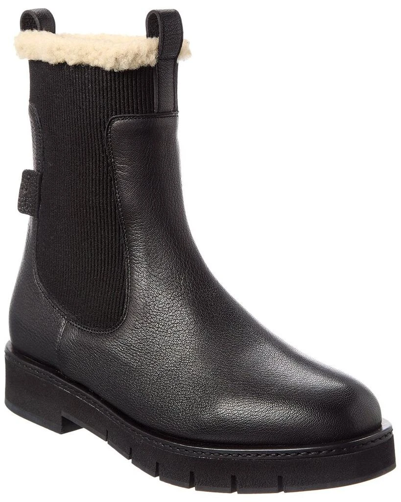 Salvatore Ferragamo Ferragamo Rook F1 Leather & Shearling Boot 1