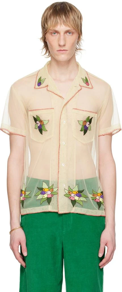 BODE Off-White Embroidered Suncherry Shirt 1