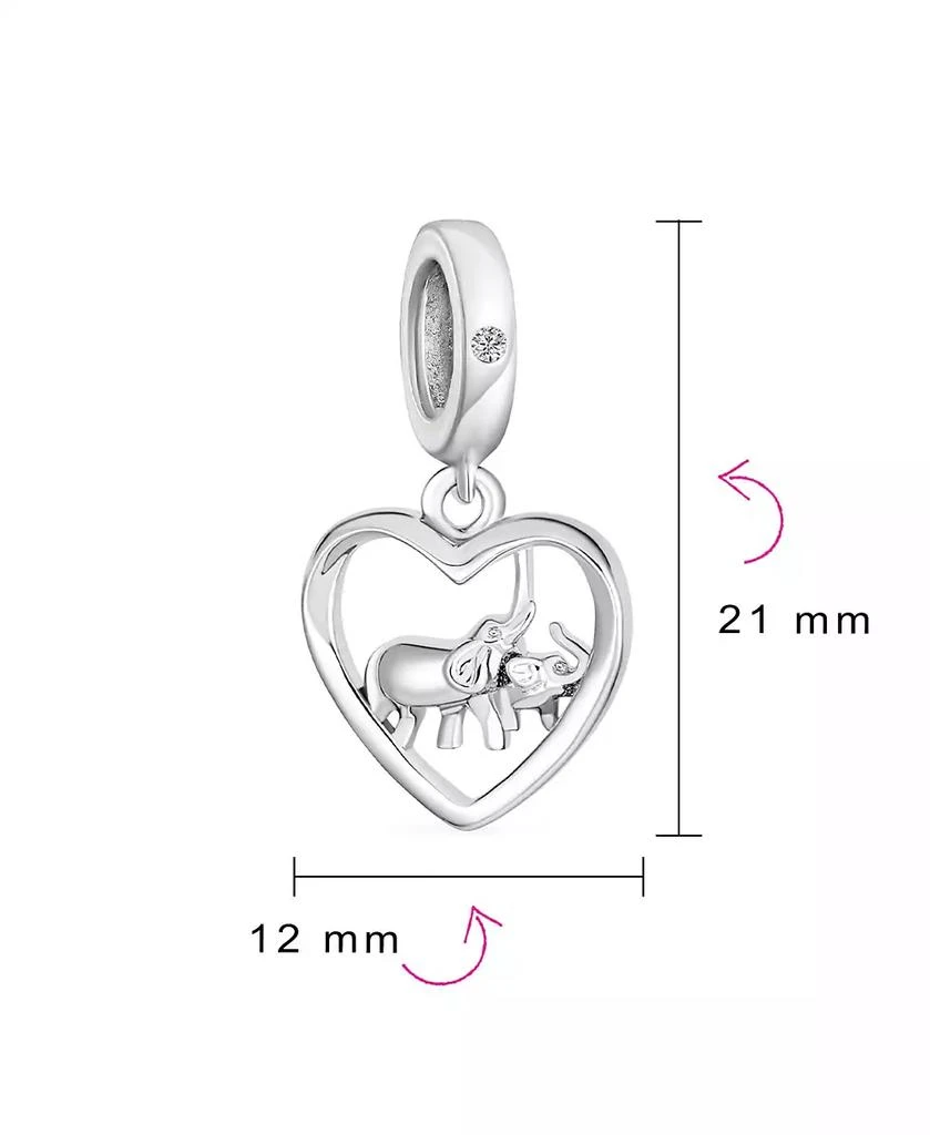 Bling Jewelry I Love You Heart Elephant Charm Bead Sterling Silver European Bracelet 2