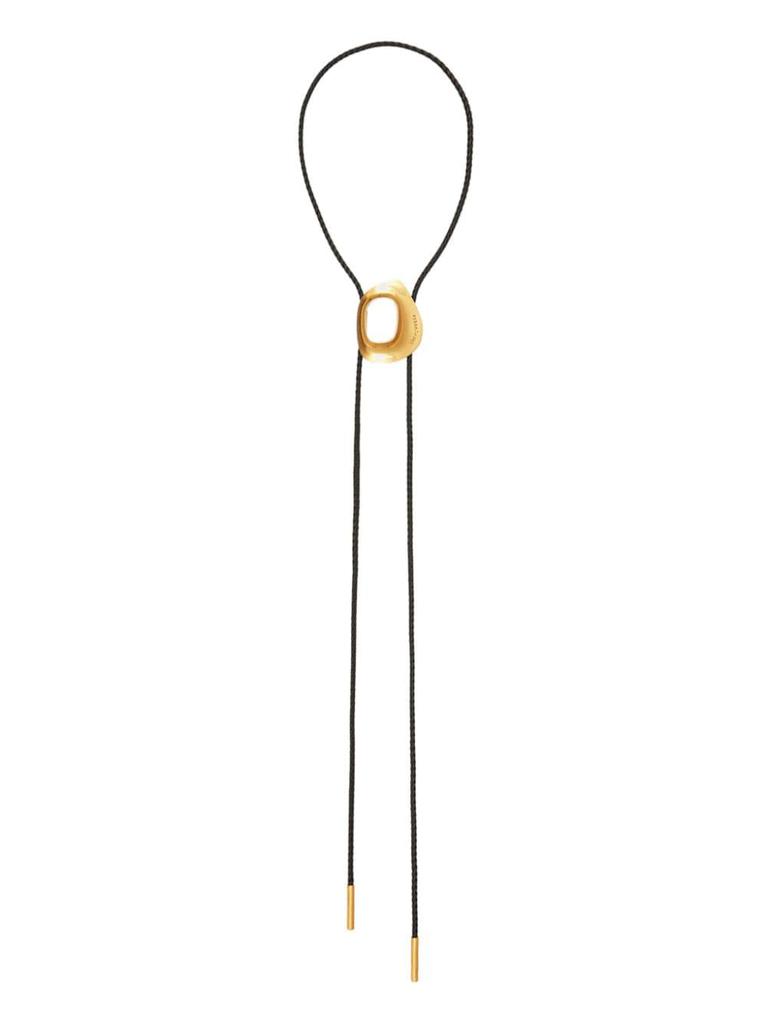 Salvatore Ferragamo logo-engraved sculptural-pendant necklace - women -  -  - Gold