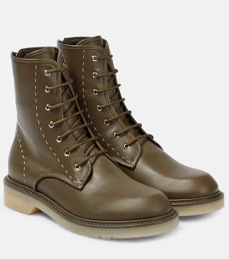 Max Mara Leather combat boots 1