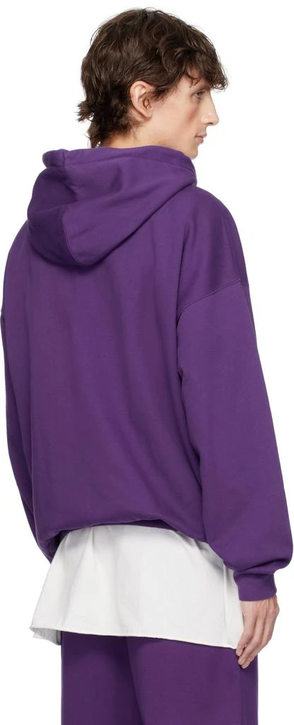 Y-3 Purple Front Logo Hoodie 3