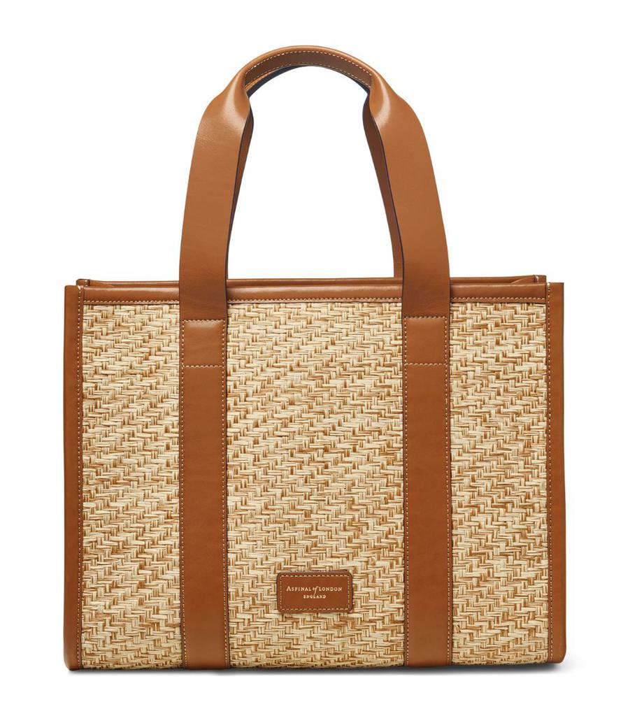 Aspinal Of London Small Raffia Henley Tote Bag