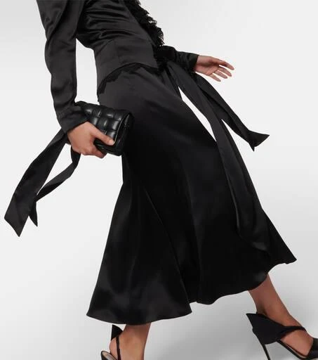 Rodarte Embellished silk-satin midi dress 6