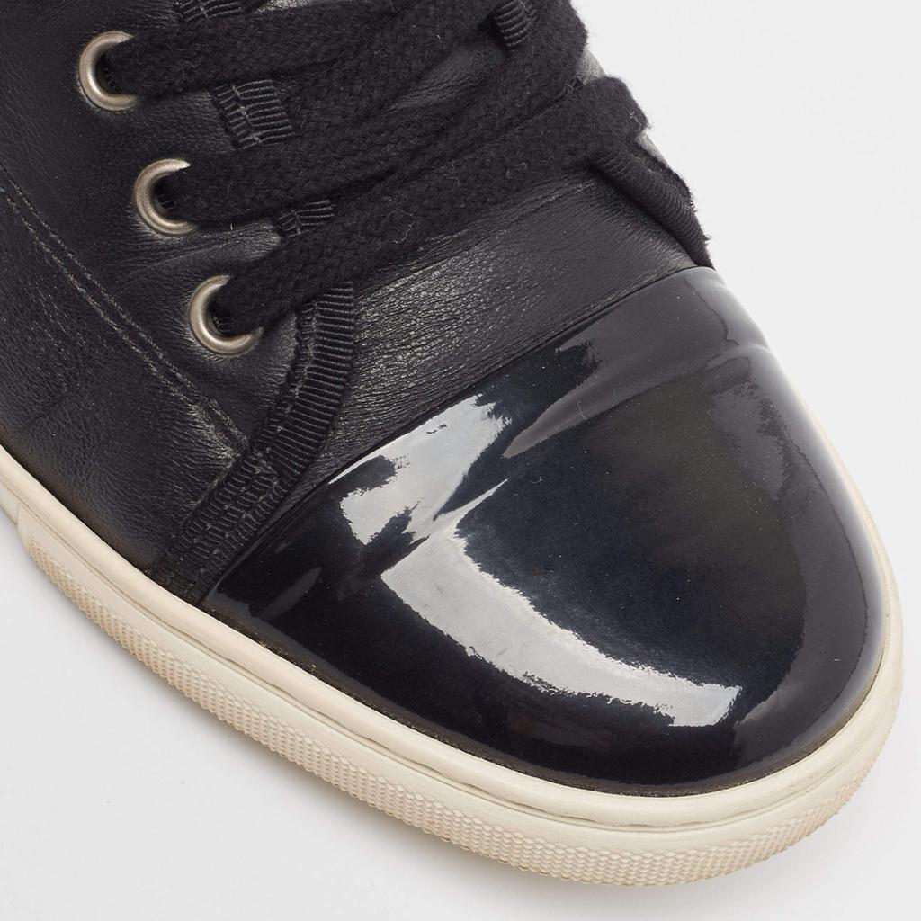 スニーカー LANVIN Jla Sneakers - Lanvin - Leather - Black Lanvin Black Leather Curb Sneakers Lanvin
