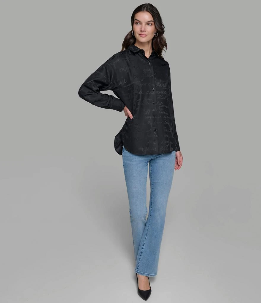 Karl Lagerfeld Paris JACQUARD PRINT SOFT BUTTON DOWN SHIRT 5