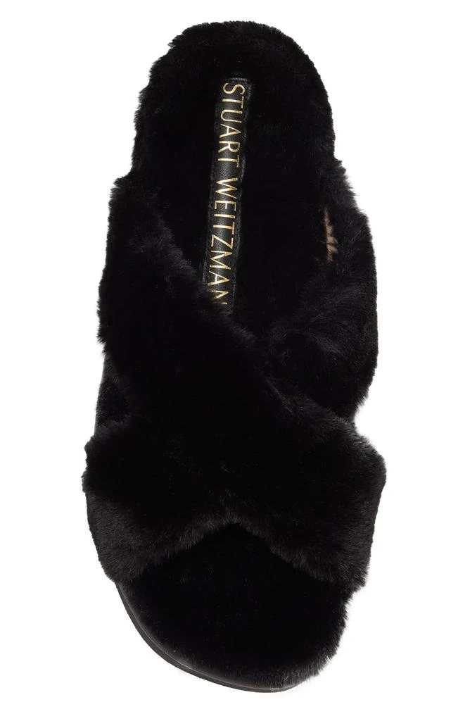 Stuart Weitzman Roza Faux Fur Platform Slide Sandal 4