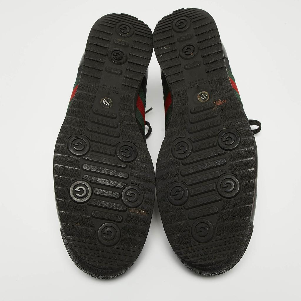 【関税&送料込】Gucci Black Canvas Sneakers Gucci Black GG Supreme Canvas and Leather Brooklyn Low Top