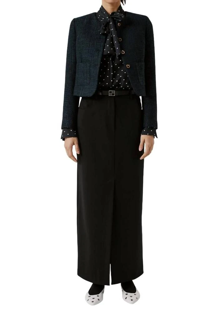 BEATRICE B Beatrice .B - Long Pencil Wool Twill Skirt 1