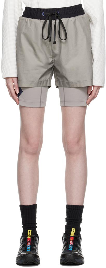 TEMPLA Gray Layered Shorts