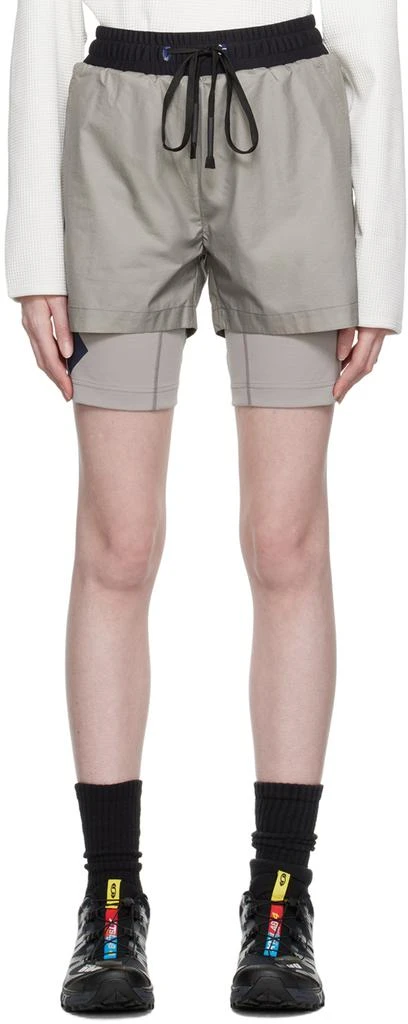 TEMPLA Gray Layered Shorts 1
