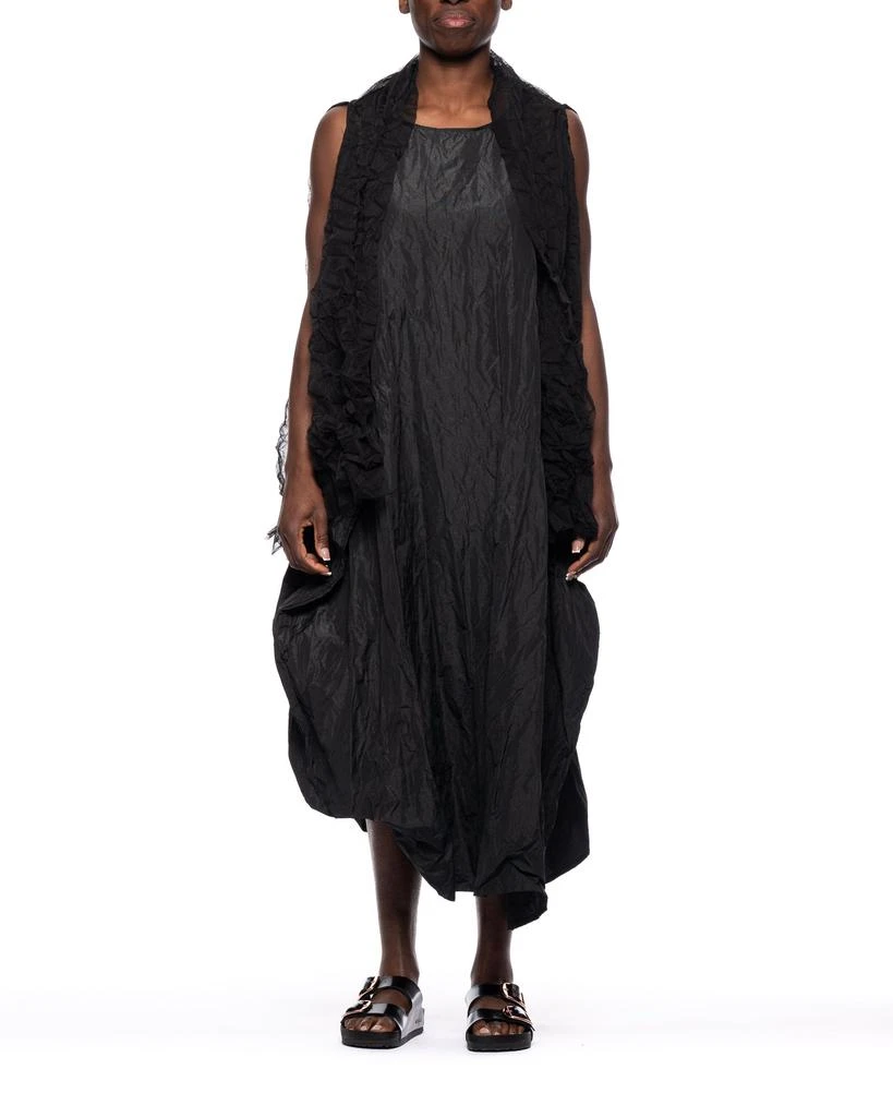 Maria Calderara Crinkled Tulle Shrug With Strapless Design