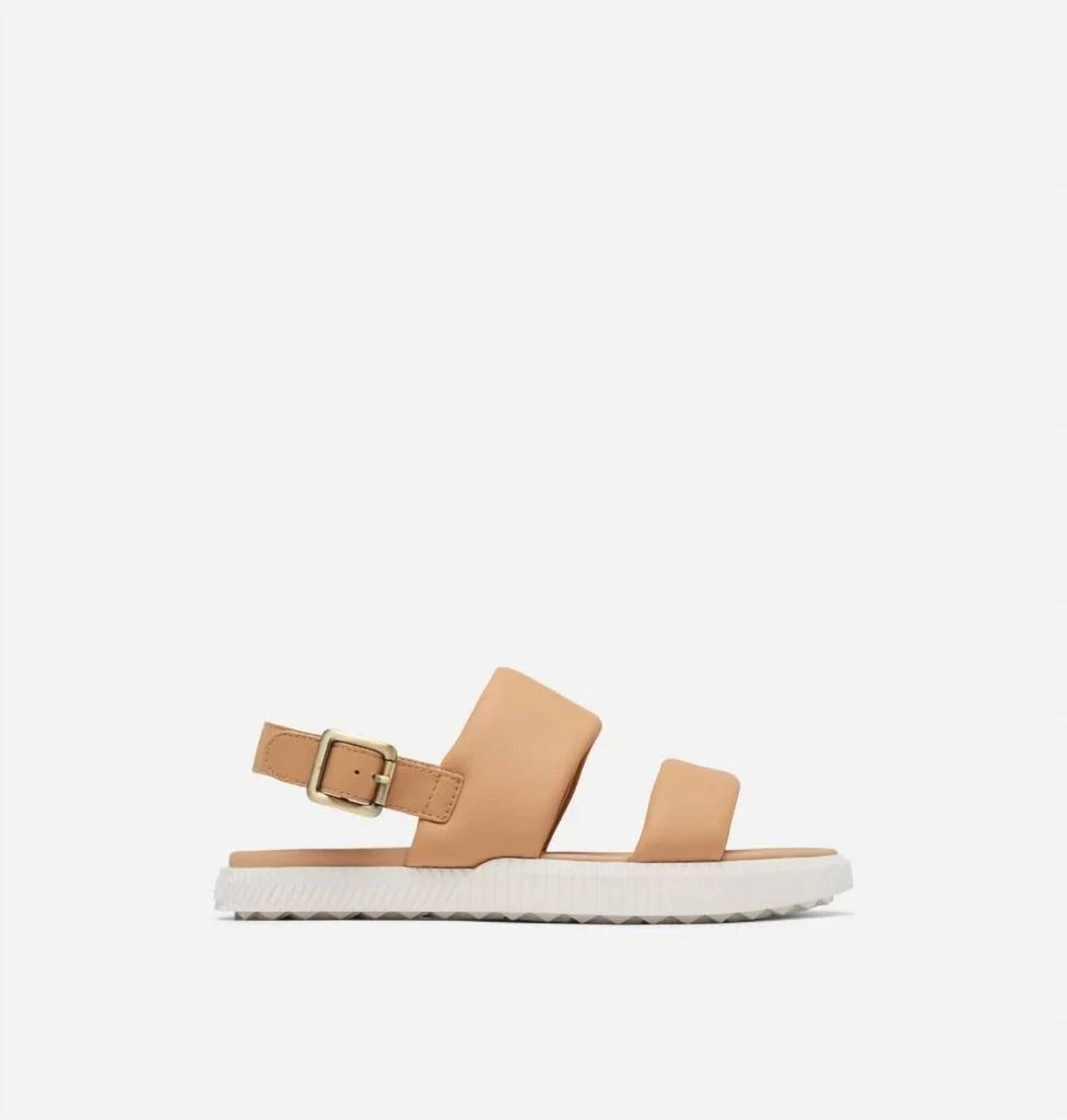 SOREL Women's Ona Streetworks Go-To Flat Sandals In Honest Beige 2