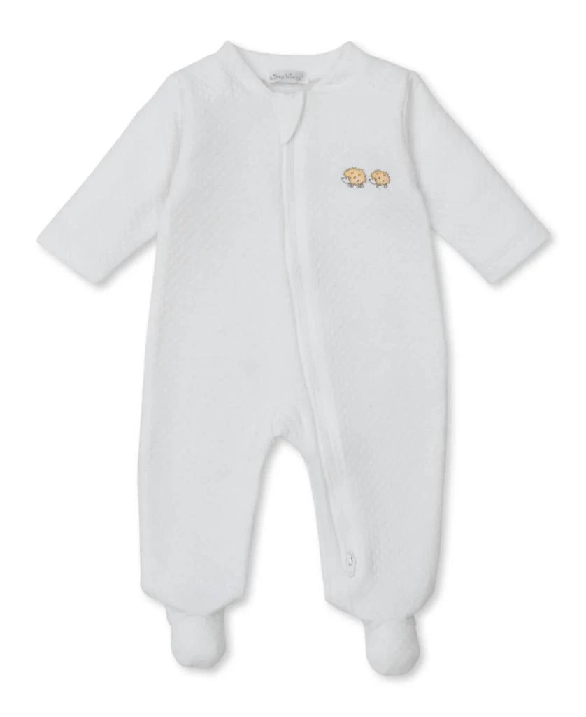 Kissy Kissy Kid
s Forest Frolic Jacquard Footie In White