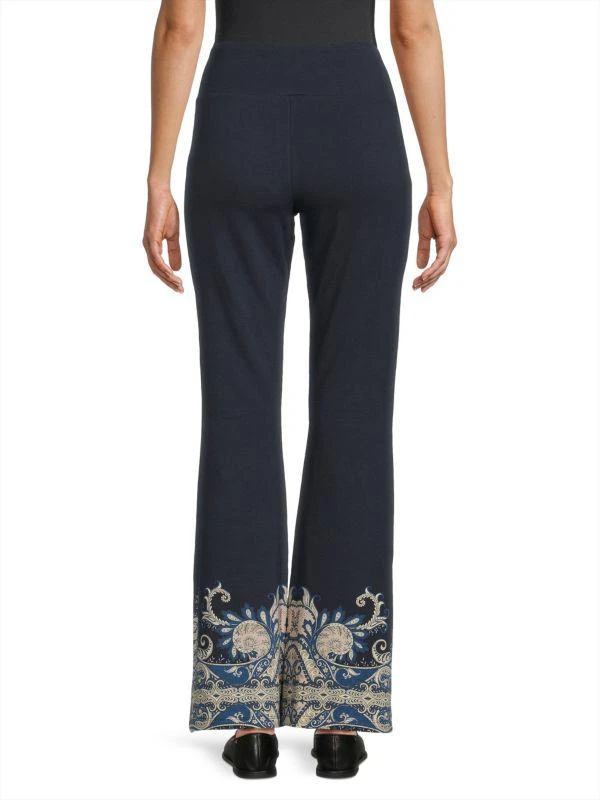 Johnny Was Roman Paisley High-Rise Flare Leggings 2
